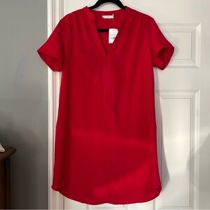 Vibrant Red Shift Dress